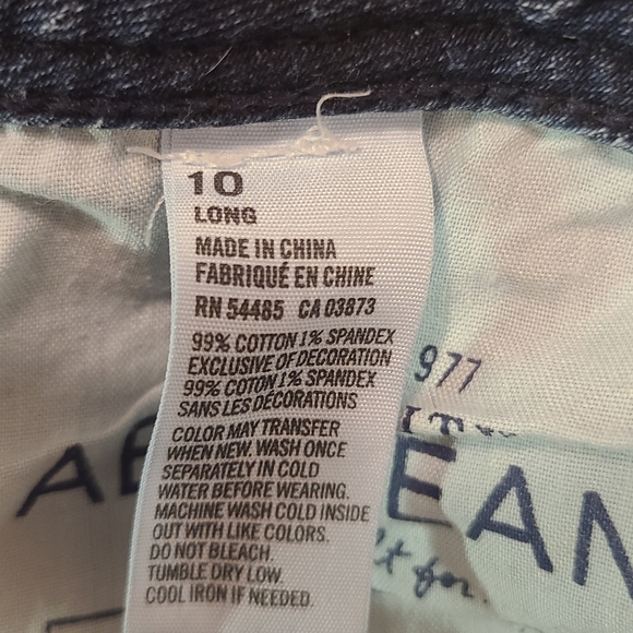 American Eagle Stretch Kick Boot Blue Denim Jeans Women’s Size 10 Long 2013 - Picture 6 of 12